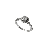 Diamond Round Halo Engagement Ring (10K)