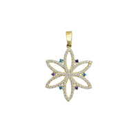 Zirconia Multi-Color Jasmine Flower Pendant (14K)