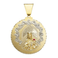Saint Barbara CZ Mega Medallion Pendant (14K)