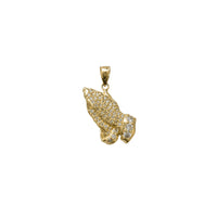 Iced-Out Praying Hands Pendant (14K)