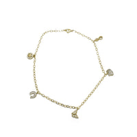Lovely Charm Anklet Bracelet (14K).