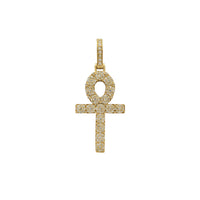 Diamond Round Pave Ankh Pendant (14K)