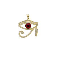 Zirconia Iced-Out Horus Eye Pendant (14K)