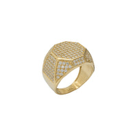 Zirconia Iced-Out Octagon Signet Ring (10K)