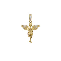 Zirconia Praying Baby Angel Pendant (14K)
