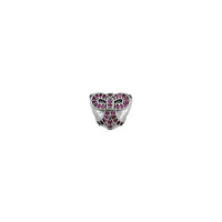 Zirconia Puffy Heart Charm Pendant (Silver)