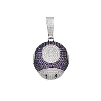 Zirconia Purple Toad Head Pendant (Silver)