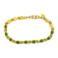 Teardrop Jade Bracelet (24K)