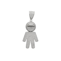 Zirconia Smiley Boy / Male Pendant (Silver)