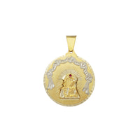 Zirconia Red-Stone Altagracia Medallion Pendant (14K)