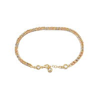 Zirconia Tricolor Fancy Bracelet (14K)
