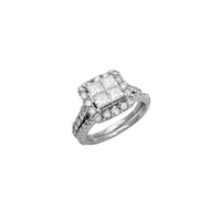 Diamond Princess-cut & Round Engagement Ring (14K)