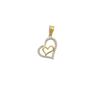 Zirconia Silhouette-Heart Pendant (14K)