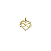 Zirconia Heart & Infinity Sign Pendant (14K)