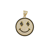 Zirconia Smiley Face Pendant (14K)