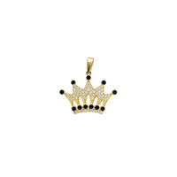 Zirconia Blue Tiara-Crown Pendant (14K)