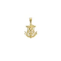 Diamond-cuts Roped Crucifix Anchor Pendant (14K)