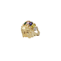Zirconia Indian Head Ring (14K)
