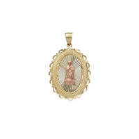 Tricolor Virgin Mary Pendant (14K)
