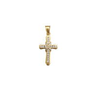 Zirconia Wrapped Cross Pendant (14K)