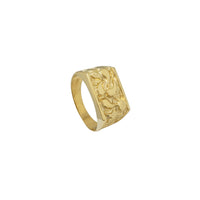 Nugget Textured Rectangle Signet Ring (14K)