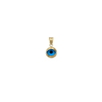 Diamond-cuts Blue Evil Eye Pendant (14K)
