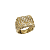 Diamond Rectangle Men's Ring (14K)