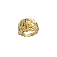 Milgrain Borderless Textured Nugget Men's Ring (14K)