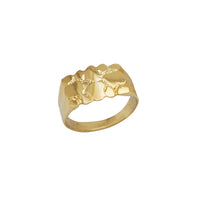 Flat Borderless Textured Nugget Ring (14K)