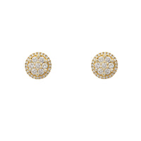 Diamond Cluster Round Stud Earrings (14K)