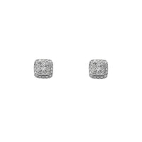 Diamond Square Stud Earrings (14K)