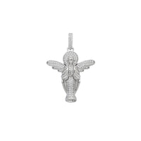 Iced-Out Virgin Mary Angel Pendant (Silver)