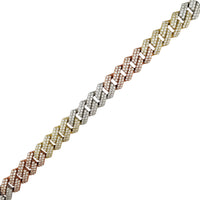 Tricolor Monaco Edge Bracelet (Silver)