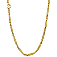 Glitter-Cut Bead & Barrel Necklace (24K)