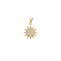 Zirconia Sunburst Pendant (14K)