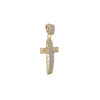 Two-Tone Convex Cross Pendant (14K)