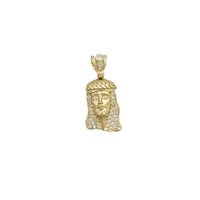 Zirconia Open-Back Jesus Head Pendant (10K)