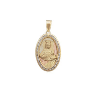 Tricolor Santa Barbara Oval Pendant (10K)