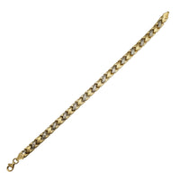 Faceted & Brushed-Finish Fancy Bracelet (14K).