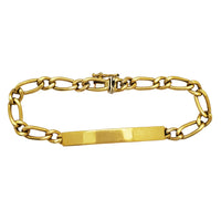 Figaro ID Bar Bracelet (18K)