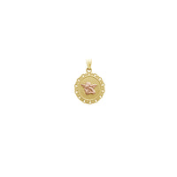 Milgrain Frame Baby Angel Pendant (14K)