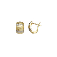 Two-Tone Diamond cuts Earrings (14K)