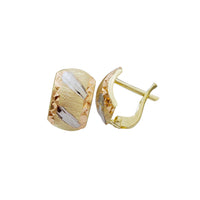 Tricolor Diamond-cuts Earrings (14K)