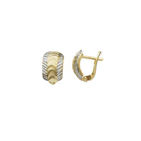 Two-Tone Diamond-cuts Earrings (14K)