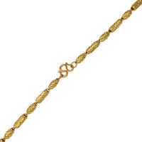 Diamond-cut Glitter Textured Barrel & Cylinder Necklace (24K)