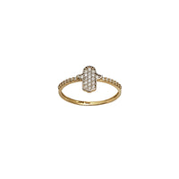 Zirconia Hamsa Hand Ring (14K)