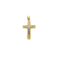 Two-Tone Crucifix Pendant (14K)