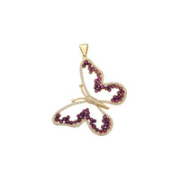 Zirconia Pave Butterfly Pendant (14K)