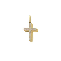 Zirconia Glossy Cross Pendant (14K)