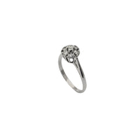 Diamond Cluster Solitaire Engagement Ring (14K)